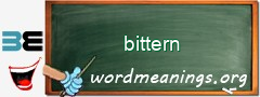 WordMeaning blackboard for bittern